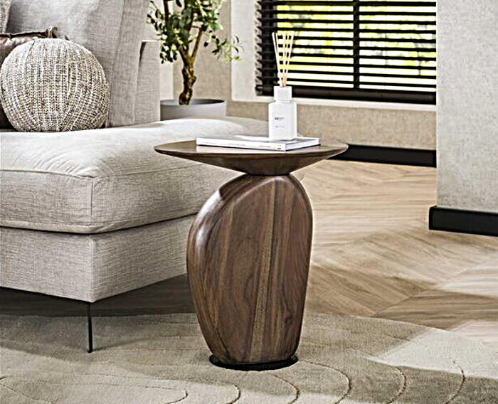 Bijzettafel art solid - Massief acacia glaze brown