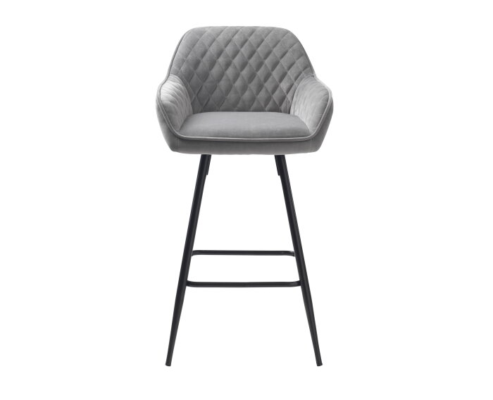 MILTON COUNTER STOOL GREY VELVET