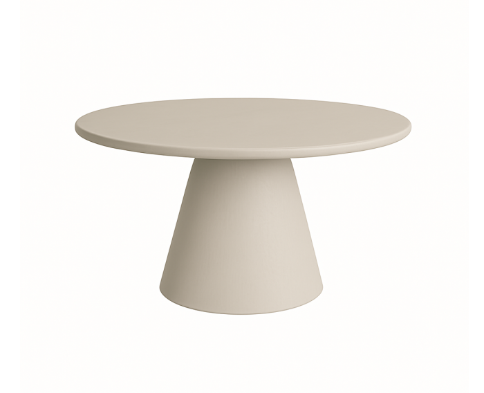 Mello Eetkamertafel rond beige 150 cm
