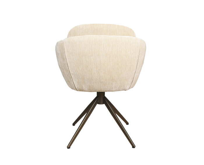 Eetkamerstoel Nice poot Moon 360 anodic brown - be straight nature 01