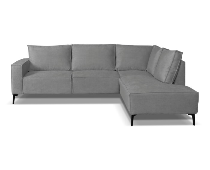 Hoekbank Valenzo Licht Beige - Memphis 6 &ndash; Ottomane Rechts &ndash; 265x210 cm