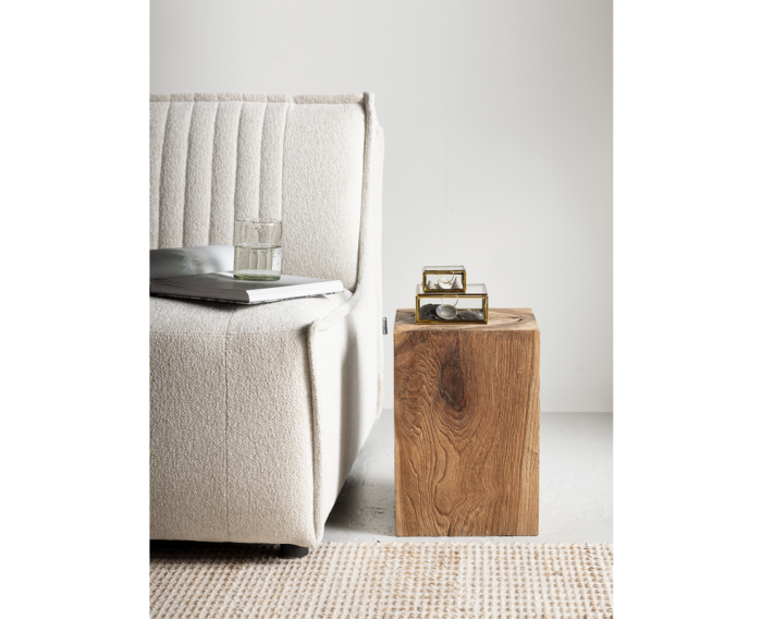 MUST Living bijzettafel Rio - teakhout stam - 38x25x25 cm