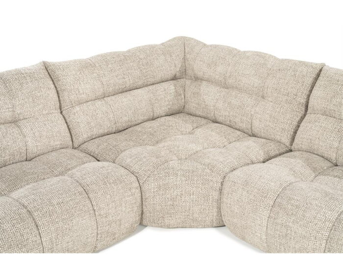 SEVN Violette modulaire U-bank - Silencio Taupe - 398x250 cm - zelf samen te stellen