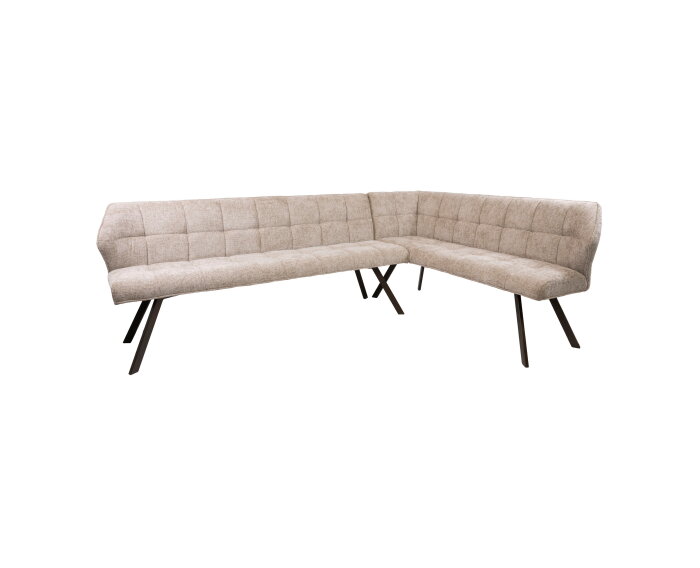Hoekbank Raster R - Hoven zand - brons