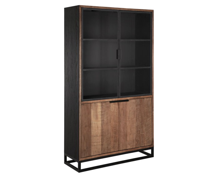 DTP home vitrinekast Cosmo no.2 teakhout small 120x45x215 cm