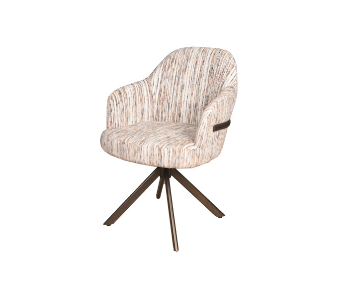 Eetkamerstoel New york poot Venus 360 anodic brown - be stylish multigrey