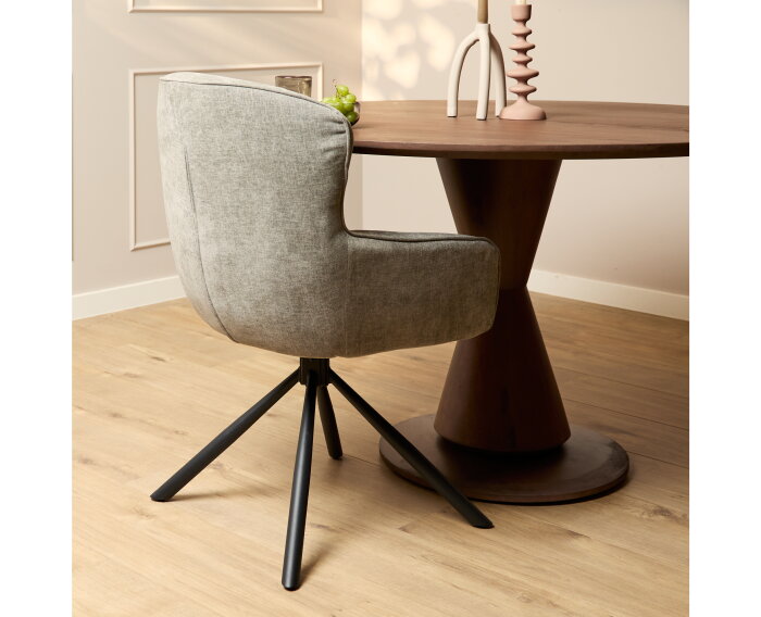 Eetkamerstoel Hanna | Ash Grey | Met armleuning