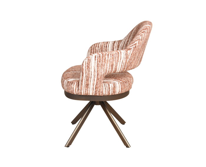Eetkamerstoel Firenze poot Venus 360 anodic brown - be stylish mocca mousse 234