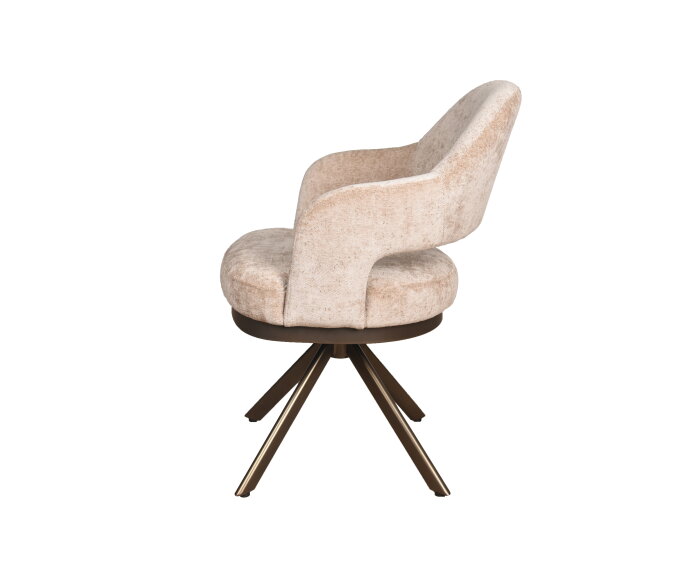 Eetkamerstoel Firenze poot Venus 360 anodic brown - be glory light brown 15