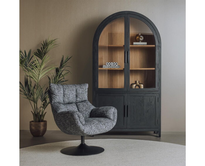 Tower Living Force Fauteuil draaibaar - Imo 60 donkergrijs -  89x73x81 cm