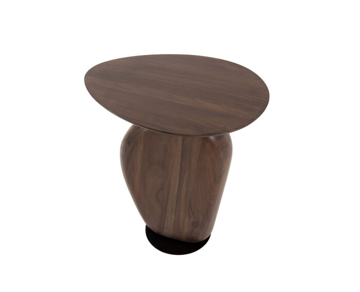 Bijzettafel art solid - Massief acaciahout - glaze bruin - 45x36x50 cm - Japandi