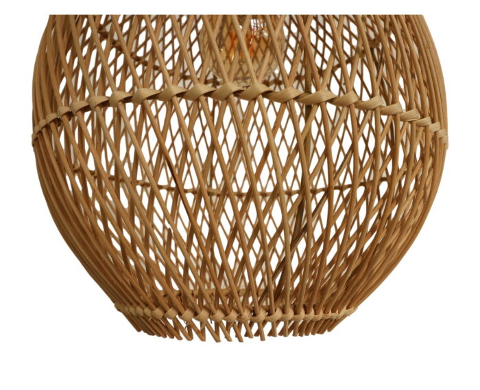 Hanglamp Rotan - 34x34x58 - Naturel - Rotan/teak