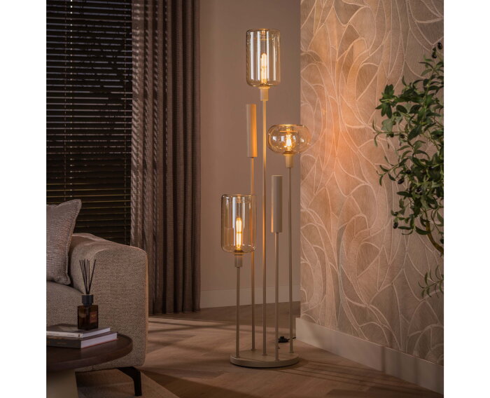 Vloerlamp Serene getrapt 2+3L - Beige