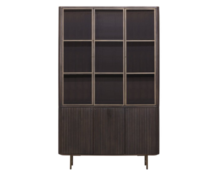 Showcase Maroon, 2x3 doors,210x130x40 cm, mahogany