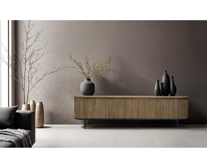 Tv meubel Lausanne 210cm teakhout- Naturel