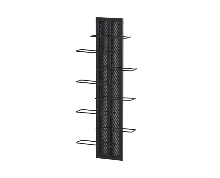 Wand Wijnrek Leonoor metaal - Zwart