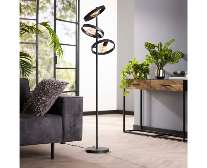 Vloerlamp Hover 3 lampen - Charcoal