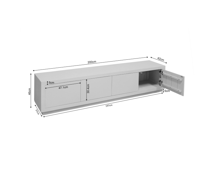 Tv meubel Brussel Brown | 200 cm