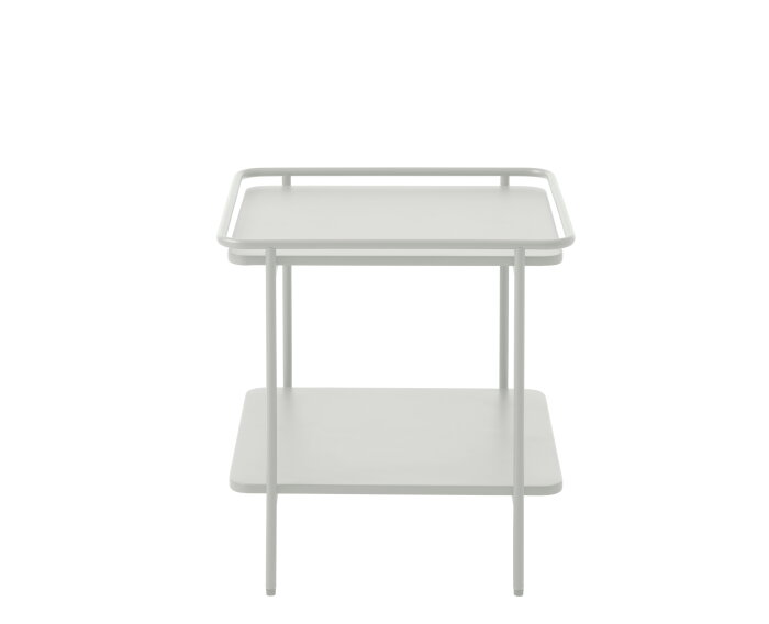Bijzettafel Yuba metaal vierkant 45x45 cm - Wit