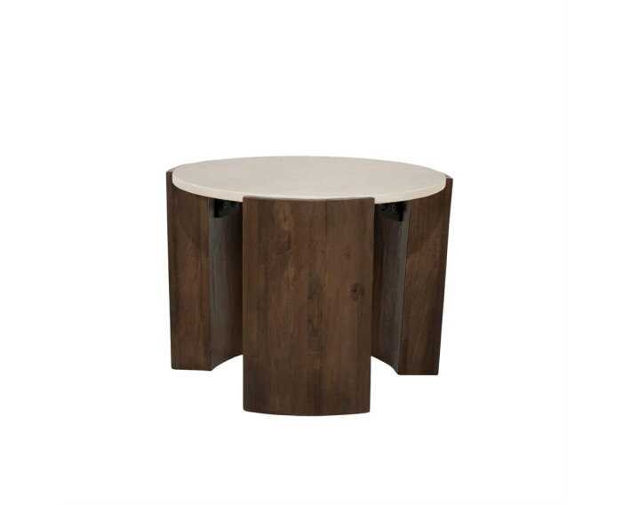 Bijzettafel Joan 52x52cm - bruin | Eleonora