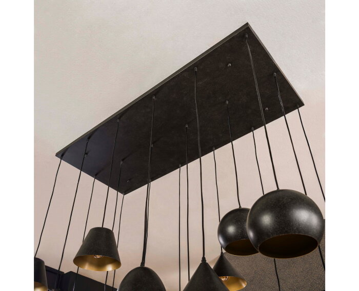Hanglamp Modulo XXL metaal 18 lampen - Artic zwart