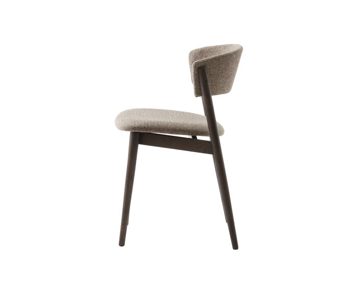 Eetkamerstoel Revere Latte Melange &ndash; Espresso bruine eiken poten - Nolio 36