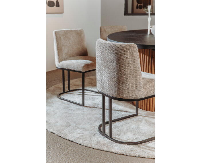 Tower Living Archi Eetkamerstoel – Stof Eden Beige – Japandi – 53x60x83 cm
