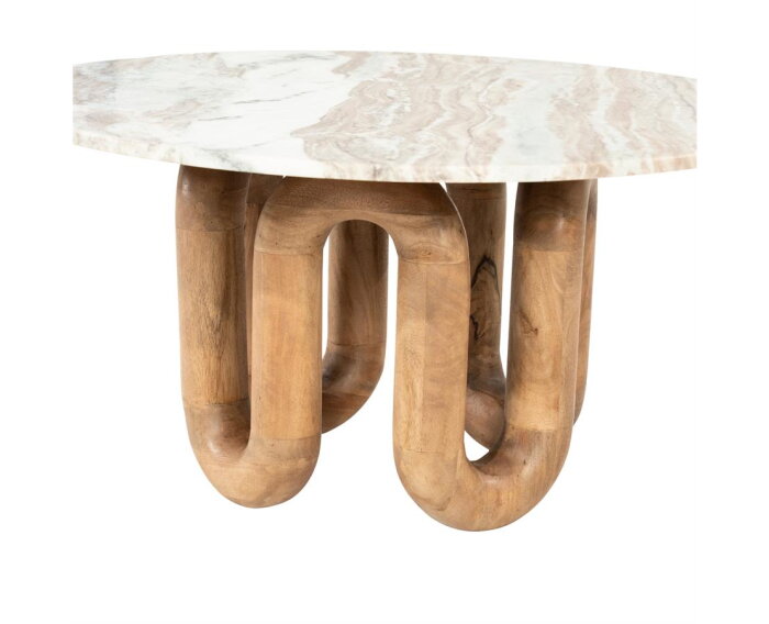 Coffee table LoopStone 80x80cm - natuurlijk | BY-BOO