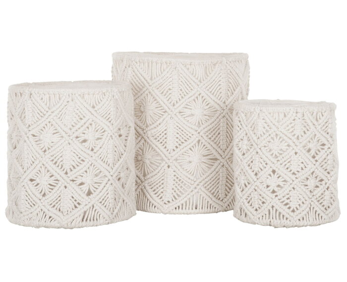 Baskets Boho, set of 3,24x&Oslash;20 cm / 28x&Oslash;25 cm / 34x&Oslash;30 cm