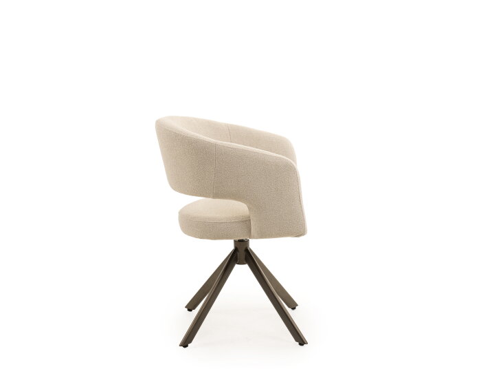 Eetkamerstoel Tokyo draaibaar Venus anodic bruin - Glory linen 110
