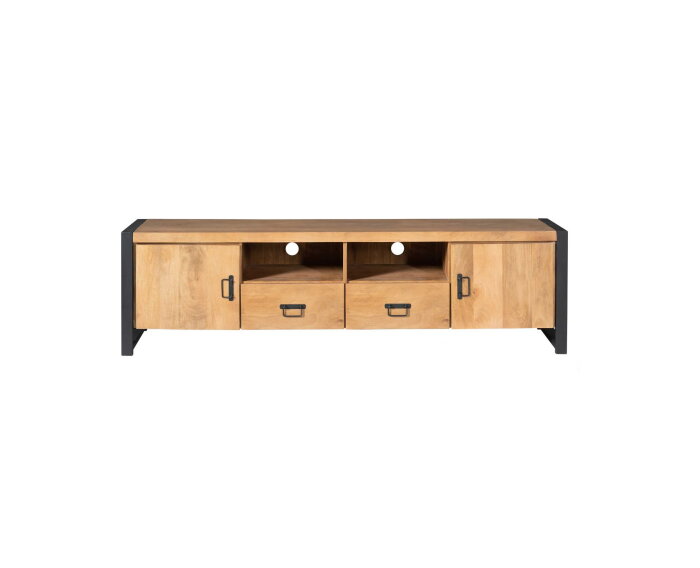 Tv-meubel Britt 200 cm mango metaal - Naturel | Meubelplaats
