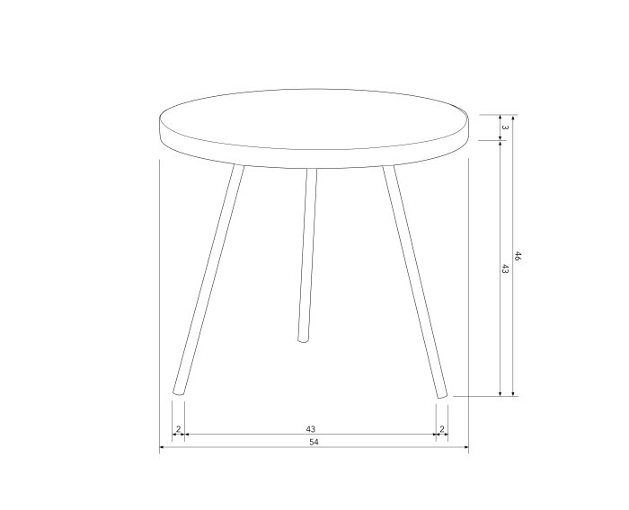 Maxime Bijzettafel Recycled Hout Naturel 46xØ54cm - WOOOD Exclusive