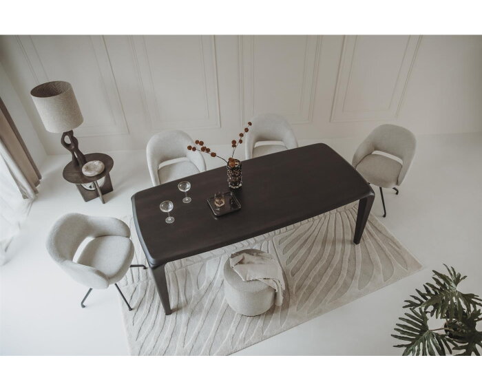 Tower Living Ronta Eettafel mangohout 200x100x76 cm - Donkerbruin