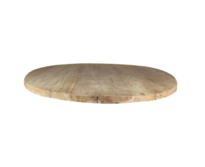 Tafelblad ovaal - 240x120 cm - blank - teak