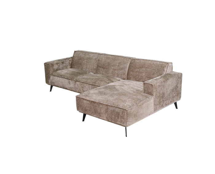 Tower Living Leeds 2 5-AL + Chaise R - Touch 04 Taupe