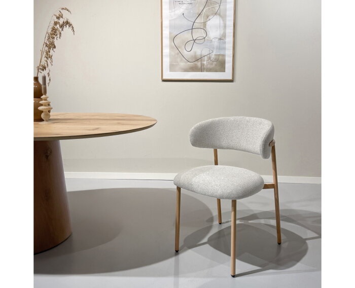Eetkamerstoel Micah Hush oak - naturel - Japandi