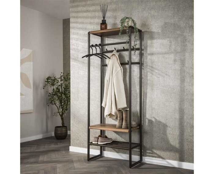 Garderobemeubel roede Luno - Drift Brown Powdercoated