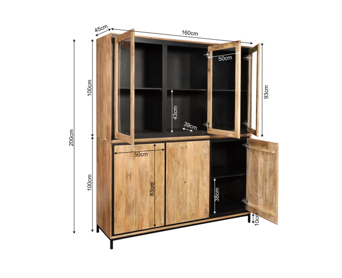 Vitrinekast RichWood | 160 cm