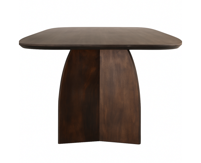 Eettafel Nina Deens ovaal mangohout 240x110 cm - walnoot - Japandi stijl