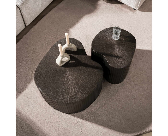 Salontafel Maya Ray niervormig set/2 - Brons liquid metal