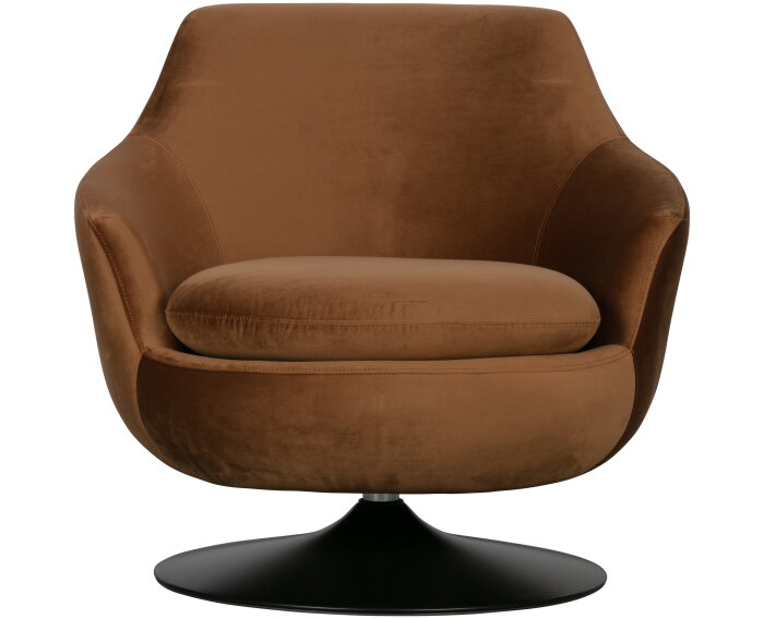Jada Draaifauteuil Fluweel Bruin - WOOOD Exclusive