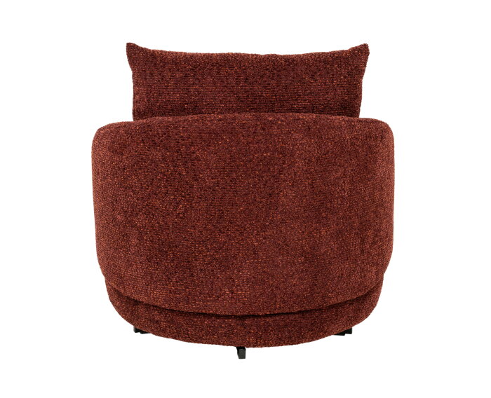 SEVN Lieke fauteuil draaibaar - Rond en compact - Rhapsody 10 Burnt Brick - 93x90x79 cm