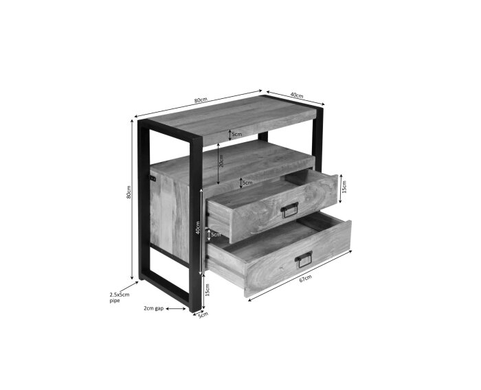 Ladenkast Boaz | 80 cm