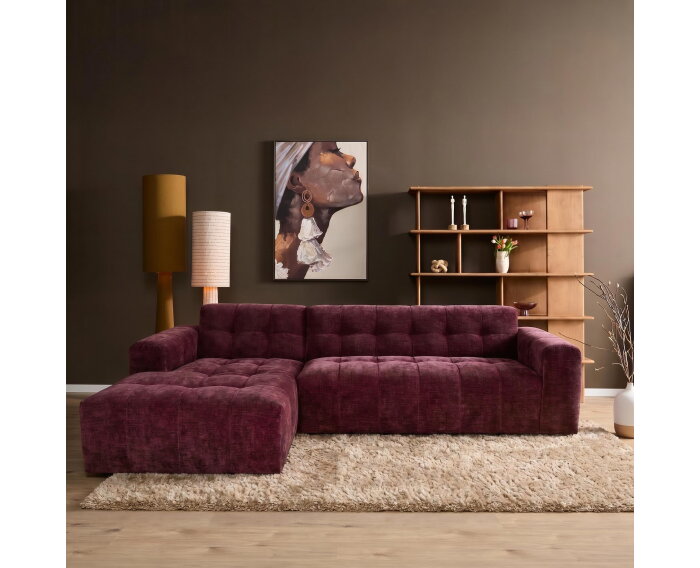 MySofa Ruby Hoekbank Paars  Lounge L + 2,5 zits AR