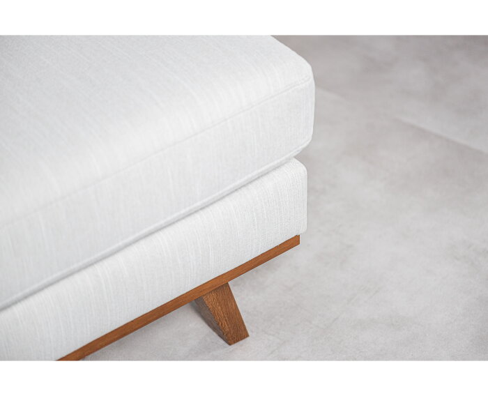 U-bank Borneo links Melva beige 3-zits met hoek en ottomaan 290 x 202 cm