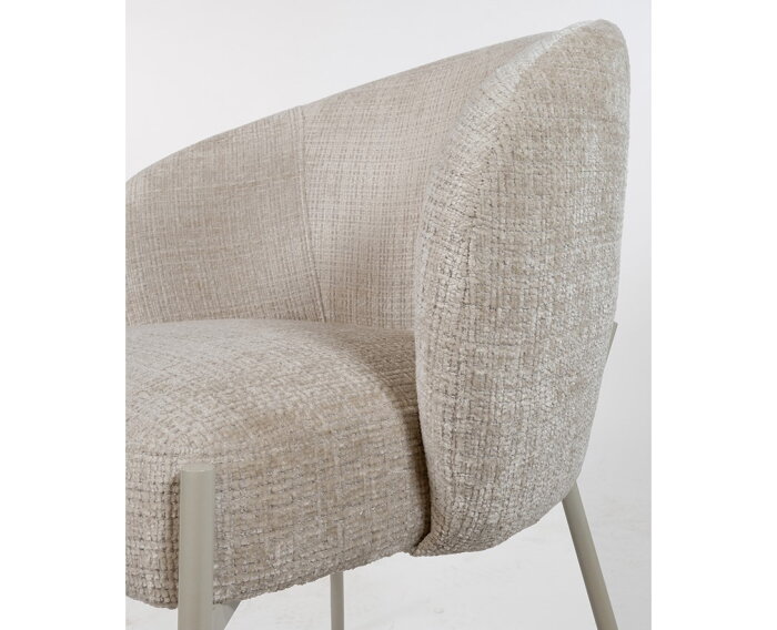 Eetkamerstoel Adele - beige poten - Cremona - Taupe 04 - Star Collection