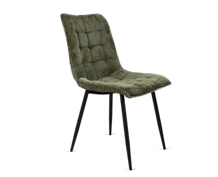 Combideal Leonardo: ronde eettafel Mangohout 120 cm met 4 Leonardo eetkamerstoelen - Stof perfect harmony