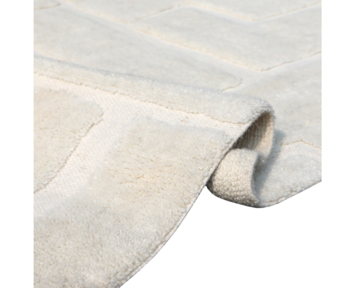 by fonQ Maze Vloerkleed - Off White - Rechthoekig - 160 x 230 cm
