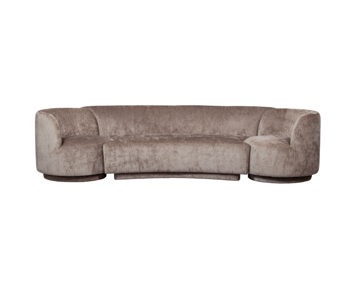 COMBI-POPULAR: BANKJE + FAUTEUILS TAUPE - BePureHome