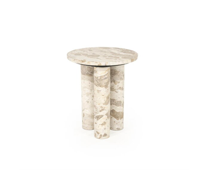 Side table Marmo 40x40cm - beige | BY-BOO